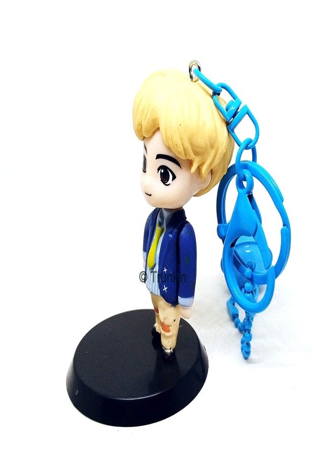Trunkin BTS BT21 JIN RJ Bangtan Boys Height - 7cm Action Figure with Keyring Set A - Image 3